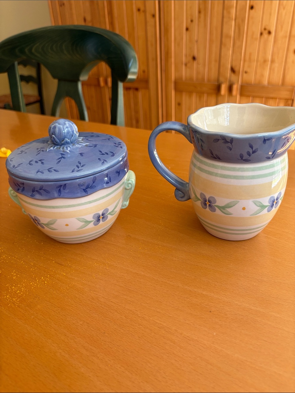 Pfaltzgraff Vintage Ceramic Creamer and Sugar Jar